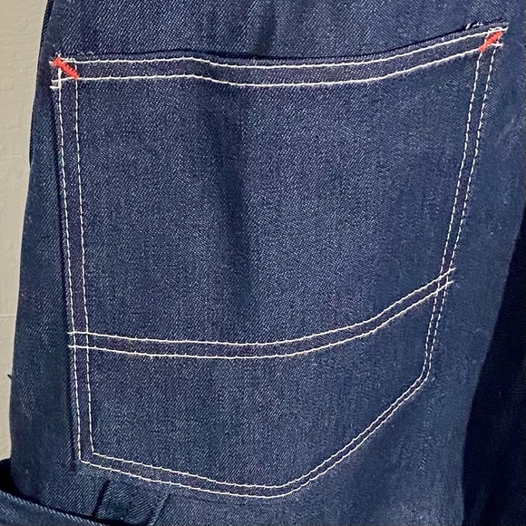 NEW Round House Denim Bib Overalls Men’s Size 50x34 100% Cotton Made in USA - Picture 8 of 13